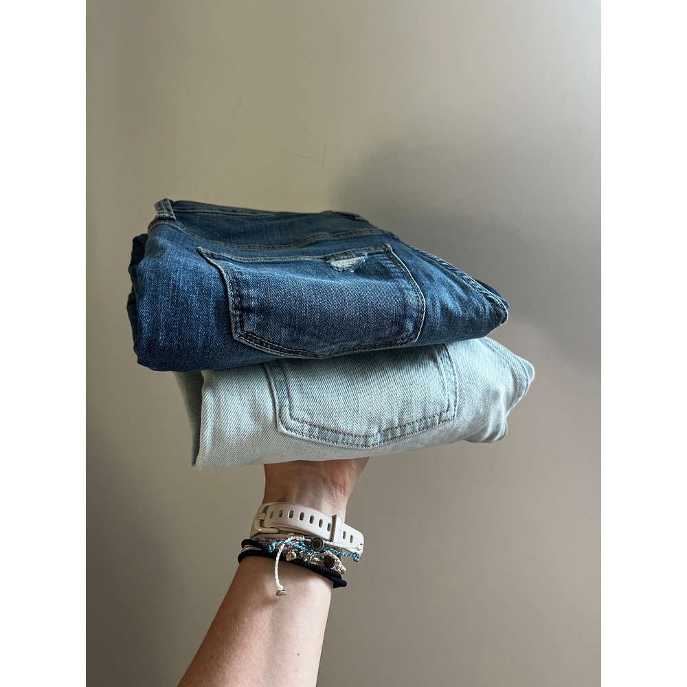 Jeans Bundle Womens size 0 Straight Leg High Rise Distressed Button Fly Everyday